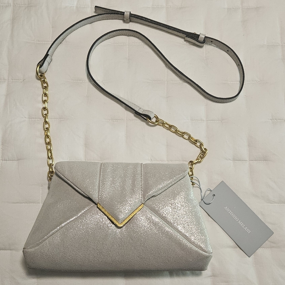 NWT Antonio Melani Crossbody Women's Bag: Marble Glitter/Gold